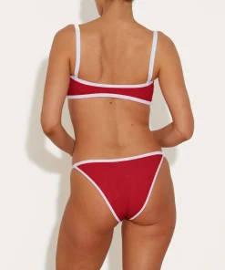 Hunza G Bikini Sets|Bralette-Tyler Bikini - Red/White