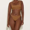 Hunza G Bikini Sets|Bralette-Xandra Bikini - Metallic Cocoa